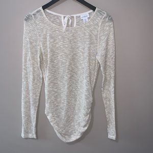 Motherhood Maternity Long Sleeve Gold Sweater